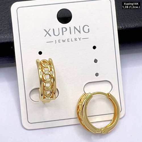 Сережки Xuping14К 10764 (1.2см)